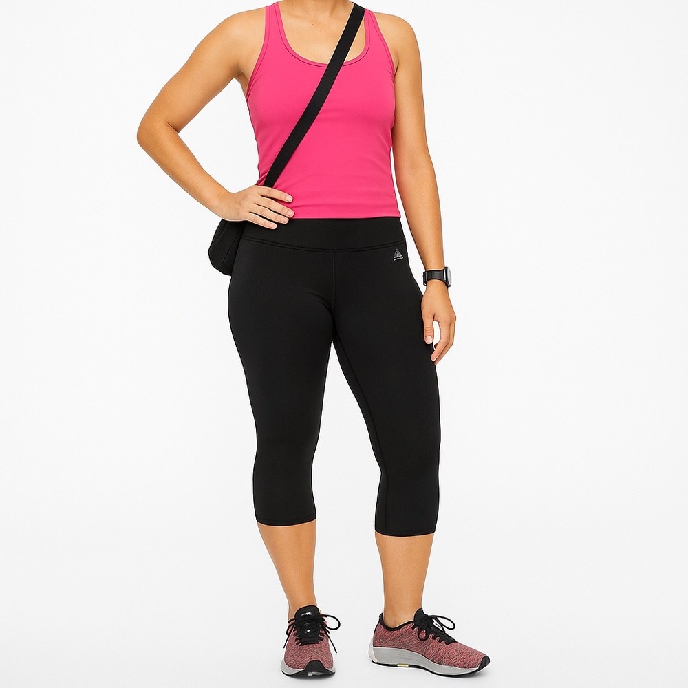 New Balance‎ Lightning Dry Black Capri Leggings Womens Large Workout Cropped L